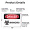 Signmission Biohazard Danger Sign, Plastic, 10in W x 7in L, 2PK OS-2PACK-DS-P-710-L-1933 - alternate 5